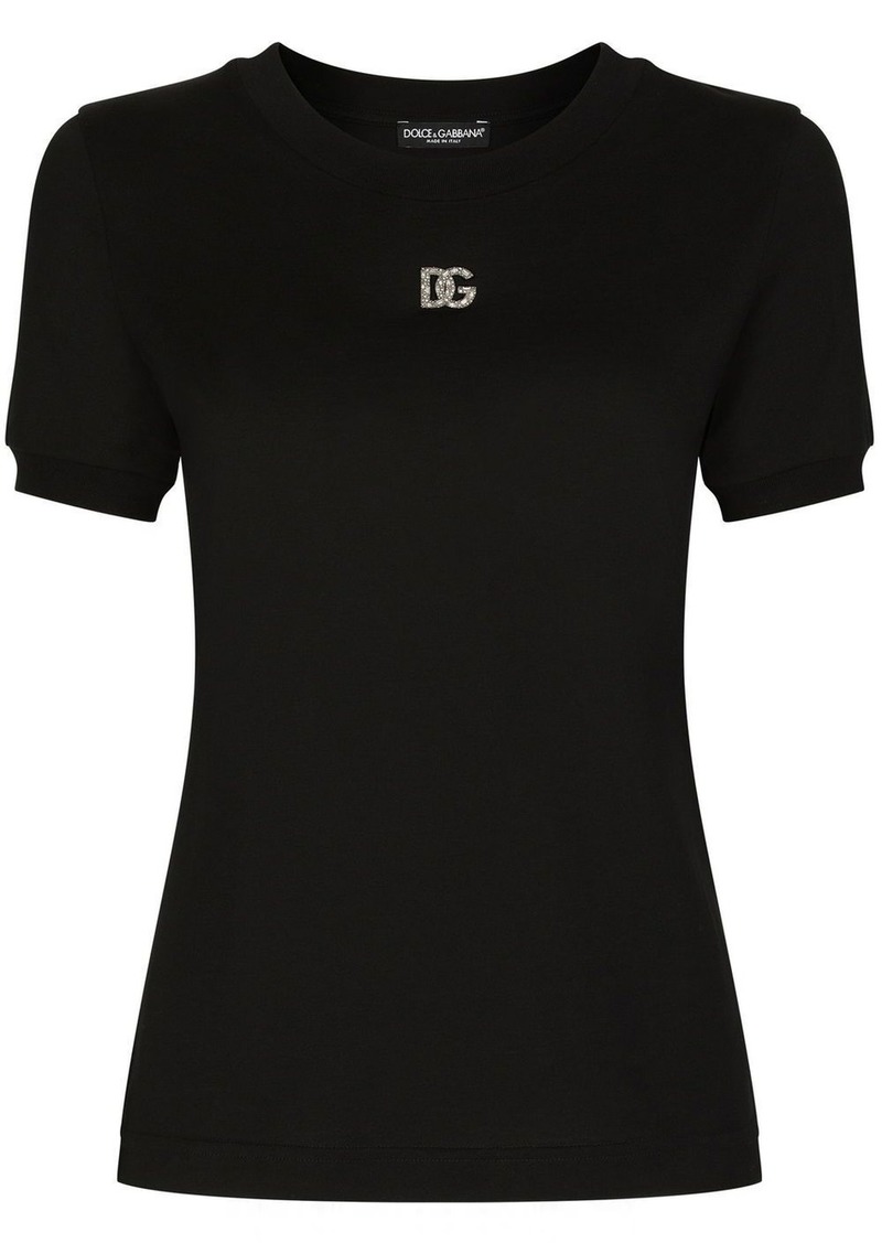 Dolce & Gabbana crystal-embellished cotton T-shirt