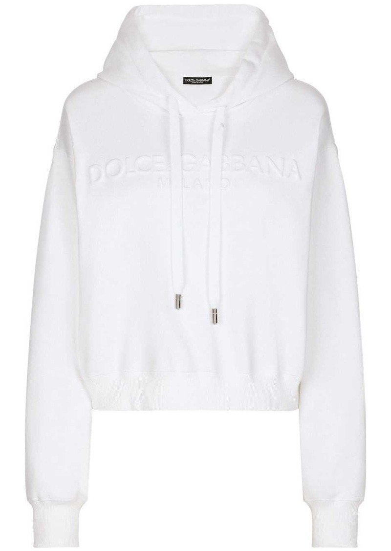 Dolce & Gabbana logo-embossed drawstring hoodie