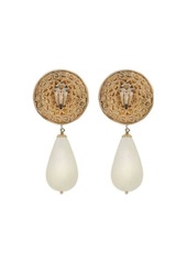 Dolce & Gabbana logo-embossed drop earrings