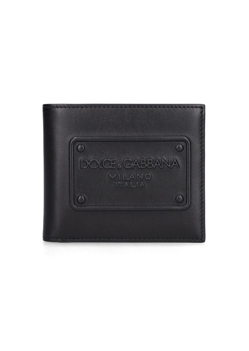 Dolce & Gabbana Logo Embossed Leather Bifold Wallet