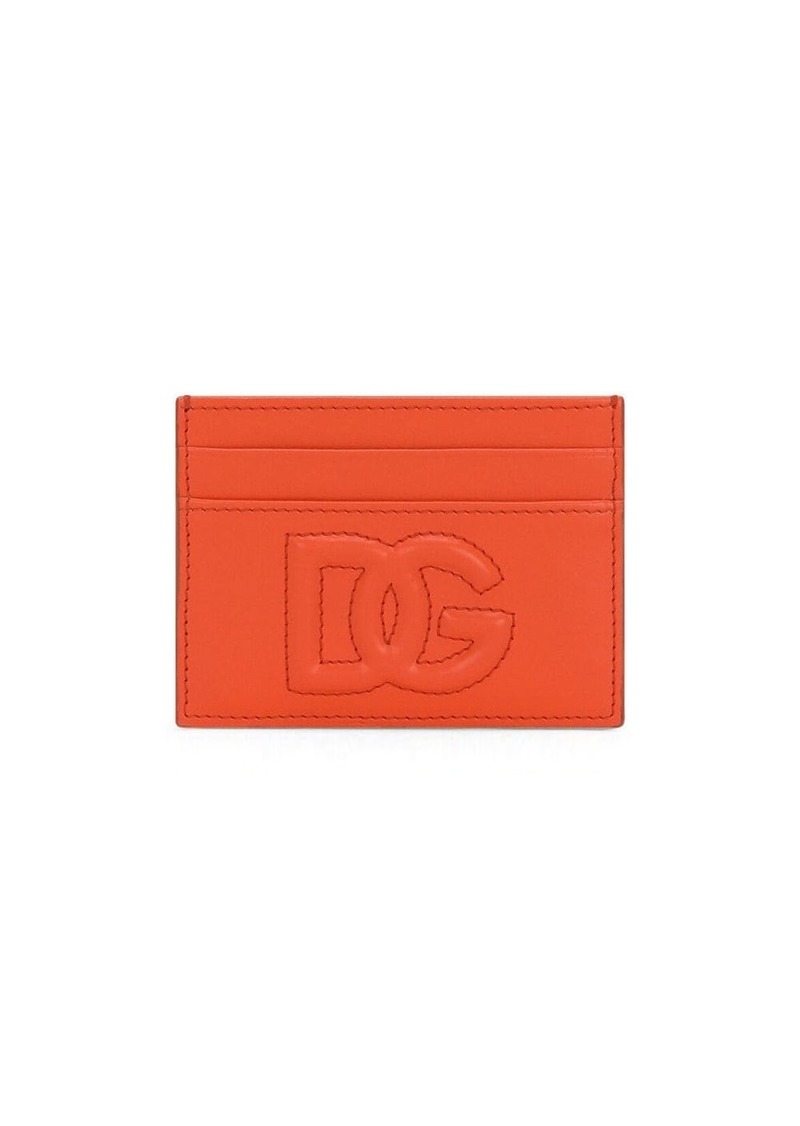 Dolce & Gabbana logo-embossed leather cardholder