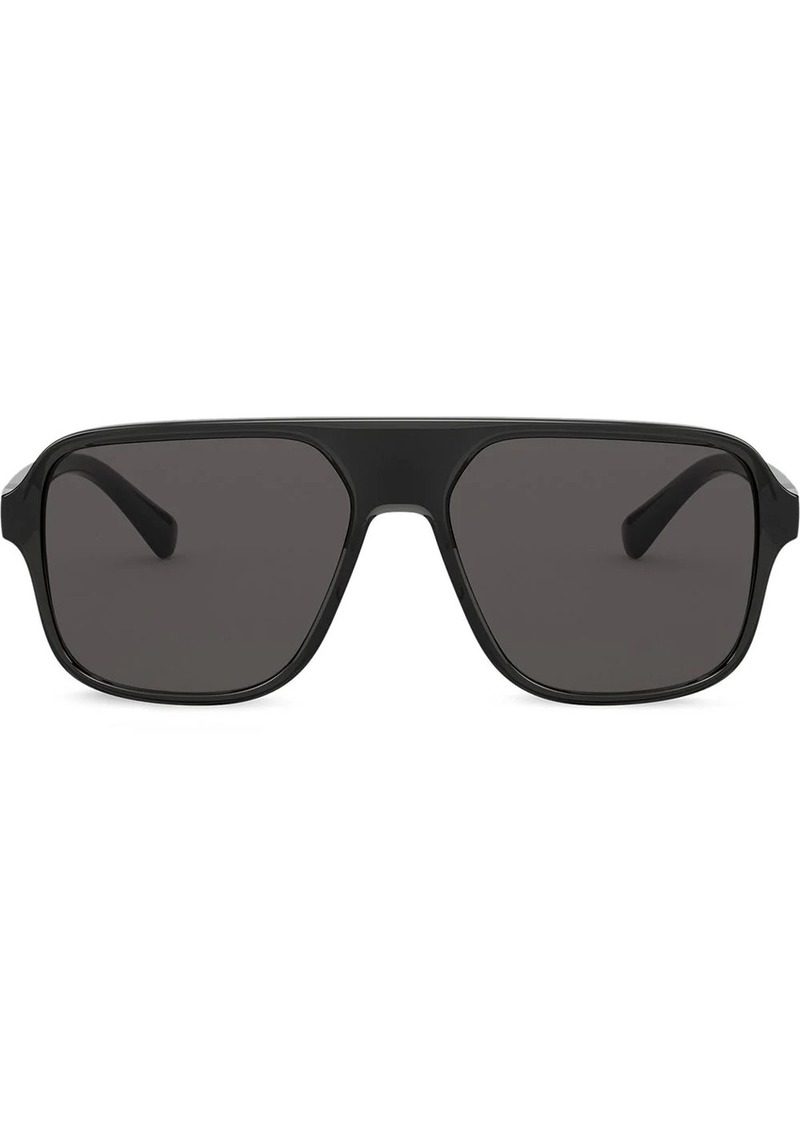 Dolce & Gabbana logo-embossed square-frame sunglasses