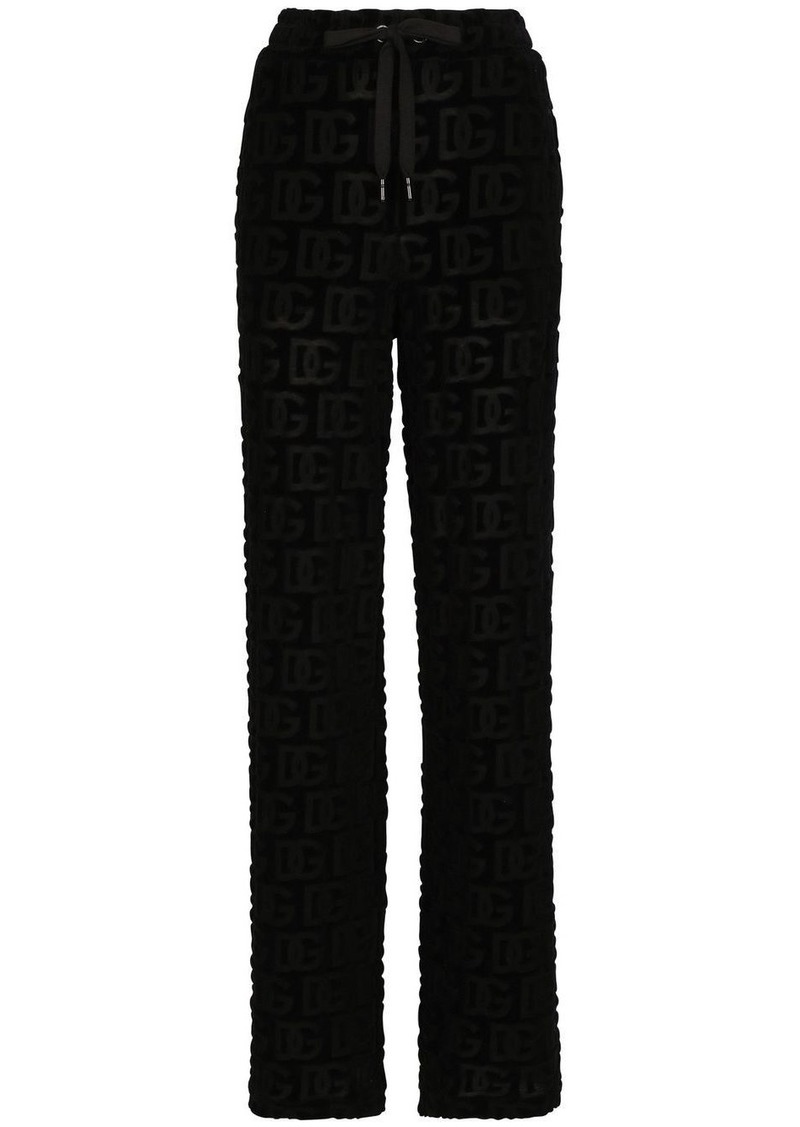 Dolce & Gabbana DG-logo jacquard flared trousers