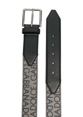 Dolce & Gabbana logo-embroidered buckle belt