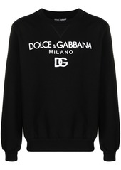 Dolce & Gabbana logo-embroidered cotton sweatshirt