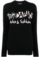 Dolce & Gabbana logo-embroidered knitted jumper