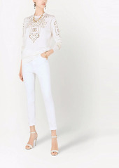 Dolce & Gabbana openwork-embroidery silk jumper