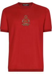 Dolce & Gabbana heraldic-patch silk T-shirt