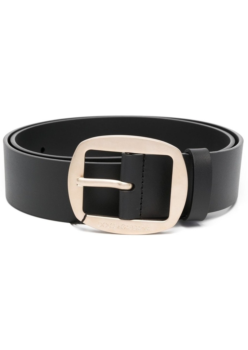 Dolce & Gabbana logo-engraved-buckle leather belt