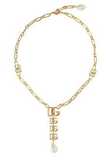 Dolce & Gabbana DG faux pearl pendant necklace