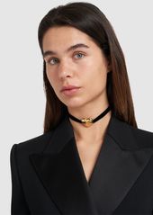 Dolce & Gabbana Logo Heart Velvet Choker