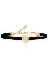 Dolce & Gabbana Logo Heart Velvet Choker