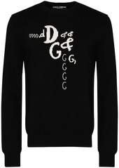 Dolce & Gabbana logo-intarsia crew-neck jumper