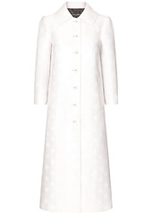 Dolce & Gabbana DG-logo jacquard single-breasted coat