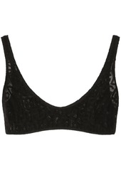 Dolce & Gabbana DG-logo jacquard tulle bralette