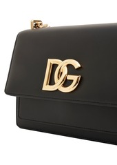 Dolce & Gabbana Logo Leather Chain Shoulder Bag