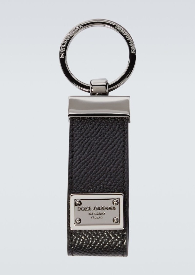 Dolce & Gabbana Logo leather keychain