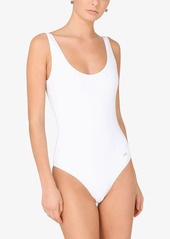 Dolce & Gabbana logo-tag scoop-back swimsuit