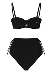 Dolce & Gabbana logo-lettering bikini set