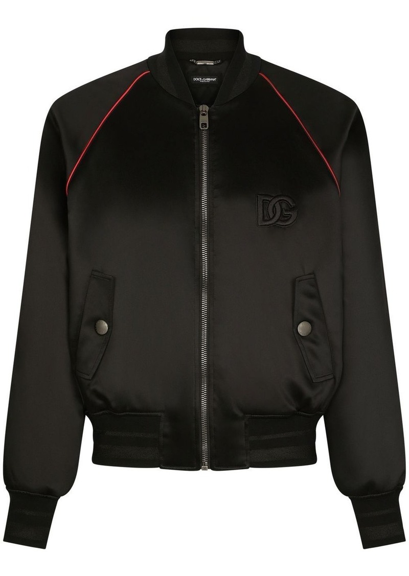 Dolce & Gabbana logo-patch bomber jacket