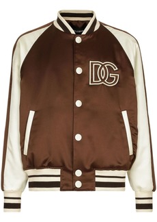 Dolce & Gabbana logo-patch colour-block bomber jacket