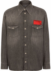 Dolce & Gabbana logo-patch denim shirt