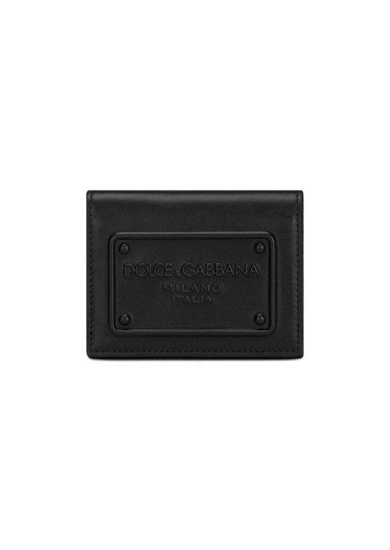 Dolce & Gabbana logo-tag leather bi-fold wallet