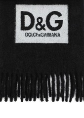 Dolce & Gabbana logo-patch wool scarf