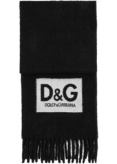 Dolce & Gabbana logo-patch wool scarf