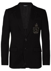 Dolce & Gabbana logo patch jersey blazer