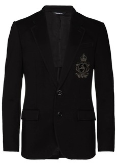 Dolce & Gabbana logo patch jersey blazer