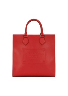 Dolce & Gabbana logo-embossed leather tote bag