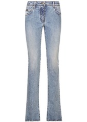 Dolce & Gabbana logo-patch low-rise bootcut jeans