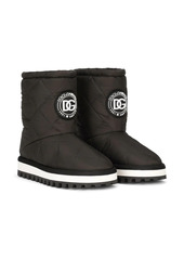 Dolce & Gabbana logo-patch padded boots