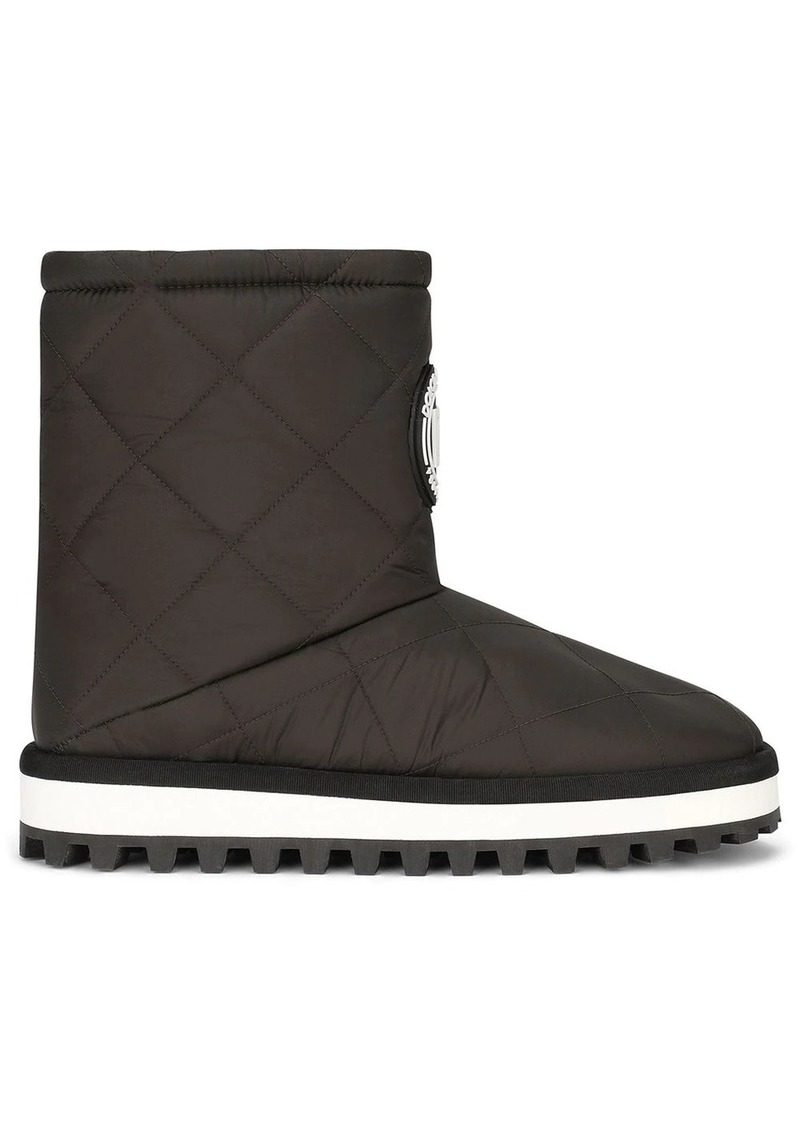 Dolce & Gabbana logo-patch padded boots