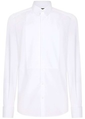 Dolce & Gabbana Gold-fit cotton tuxedo shirt