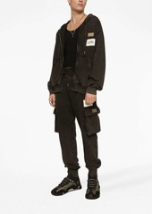 Dolce & Gabbana logo-patch tapered cargo trousers