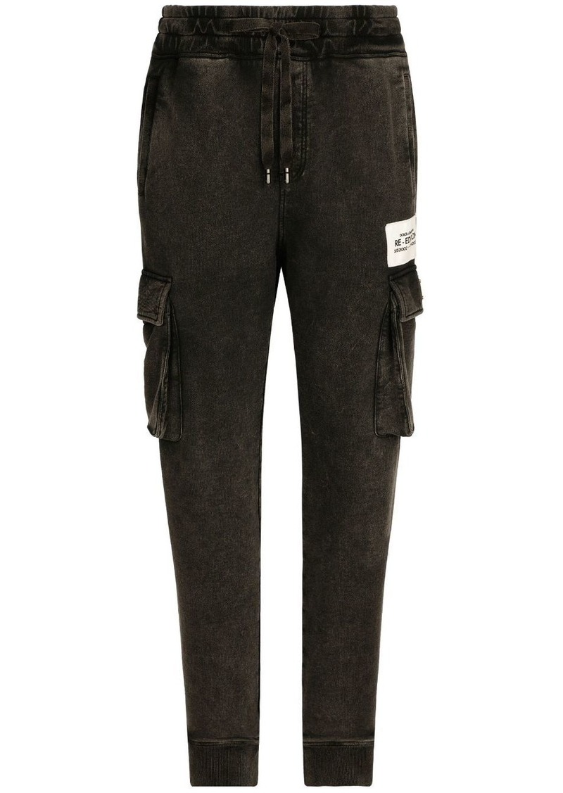 Dolce & Gabbana logo-patch tapered cargo trousers