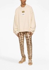 Dolce & Gabbana logo-patch textured sweatshirt