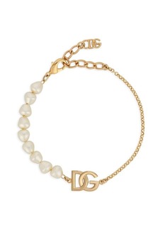 Dolce & Gabbana logo pearl bracelet