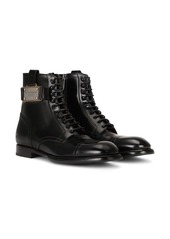 Dolce & Gabbana logo-plaque ankle boots