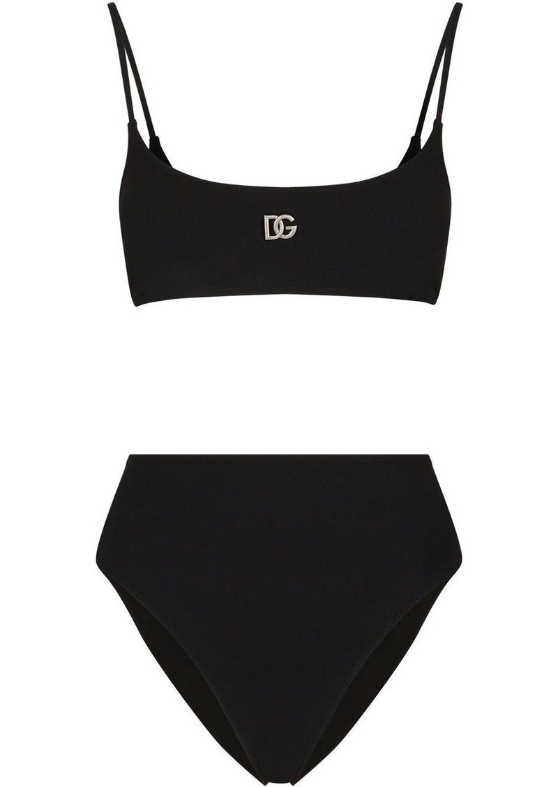 Dolce & Gabbana DG-logo high-waisted bikini