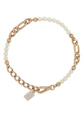 Dolce & Gabbana pearl-embellished chain-link necklace