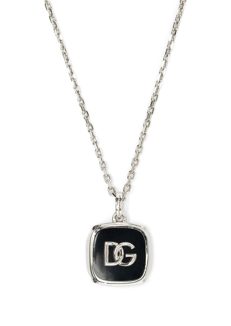 Dolce & Gabbana logo-plaque chain-link necklace