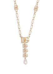 Dolce & Gabbana DG-logo pearl-embellished necklace