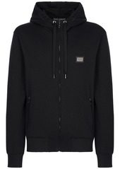 Dolce & Gabbana logo-tag zip-up hoodie