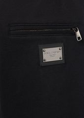 Dolce & Gabbana Logo Plaque Cotton Jersey Jogging Pants