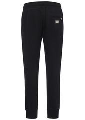 Dolce & Gabbana Logo Plaque Cotton Jersey Jogging Pants