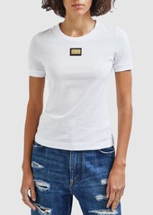 Dolce & Gabbana Logo Plaque Cotton Jersey T-shirt