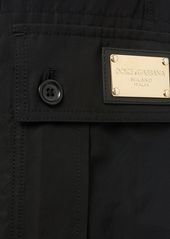 Dolce & Gabbana Logo Plaque Cotton Poplin Cargo Pants
